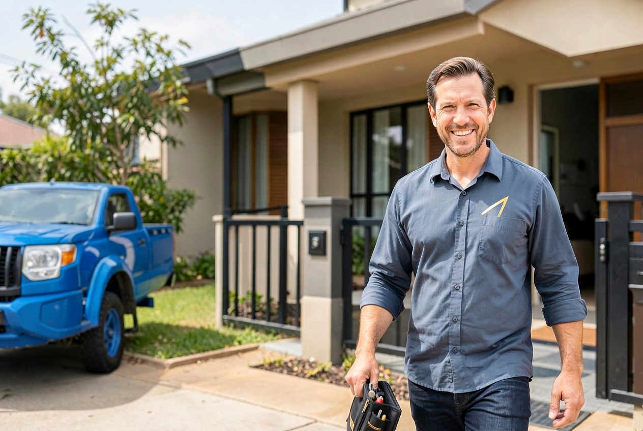 Thrive Up professional arriving at a client's home